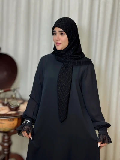 عبا زنانه کرپ لاکچری سیما