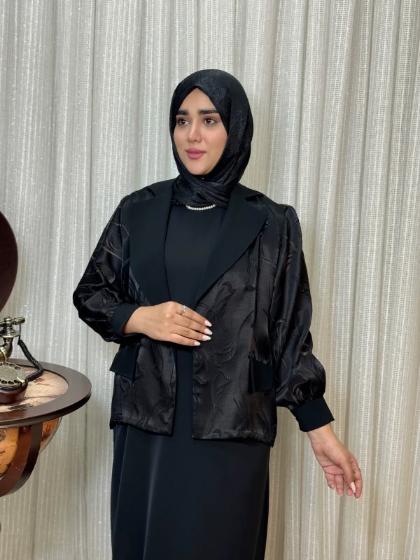 کت و سارافون زنانه کرپ لاکچری نیکا