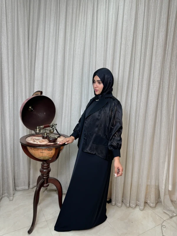 کت و سارافون زنانه کرپ لاکچری نیکا