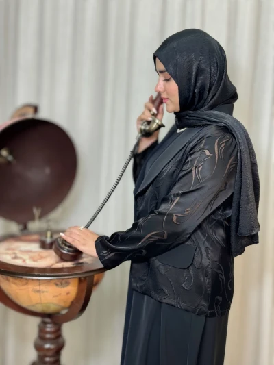کت و سارافون زنانه کرپ لاکچری نیکا