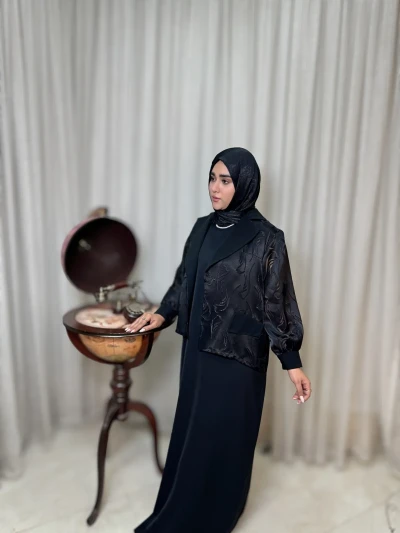 کت و سارافون زنانه کرپ لاکچری نیکا