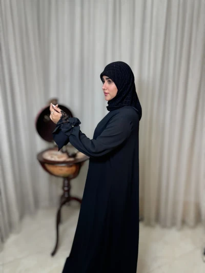 عبا زنانه کرپ لاکچری افرا