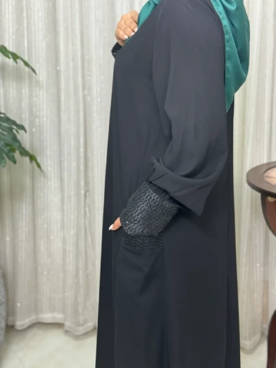 عبا زنانه کدB کرپ لاکچری غنچه