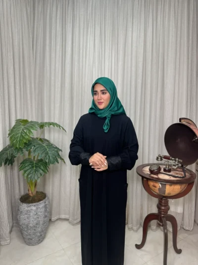 عبا زنانه کدB کرپ لاکچری غنچه