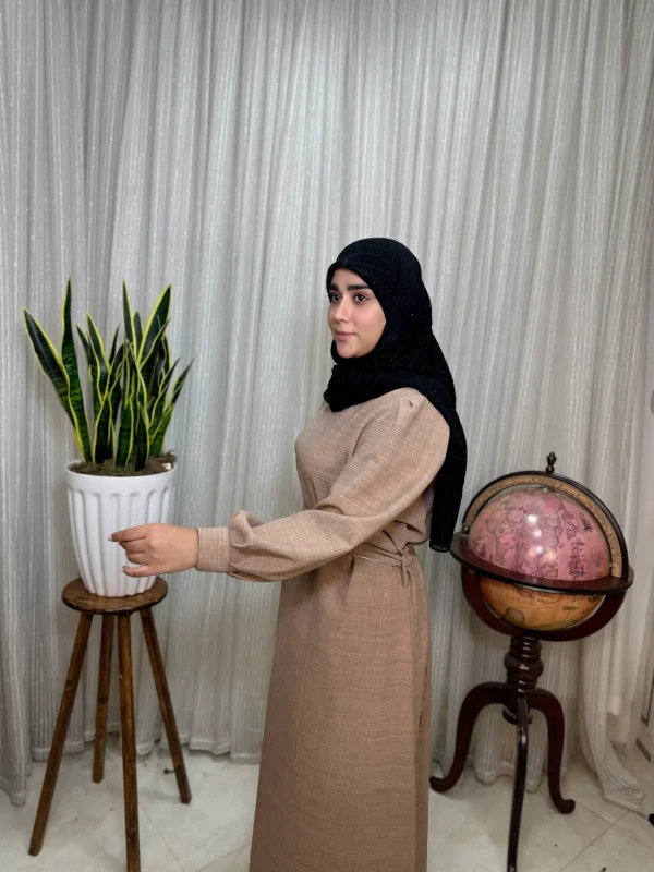 عبا زنانه کدB کرپ شانتون آریسا