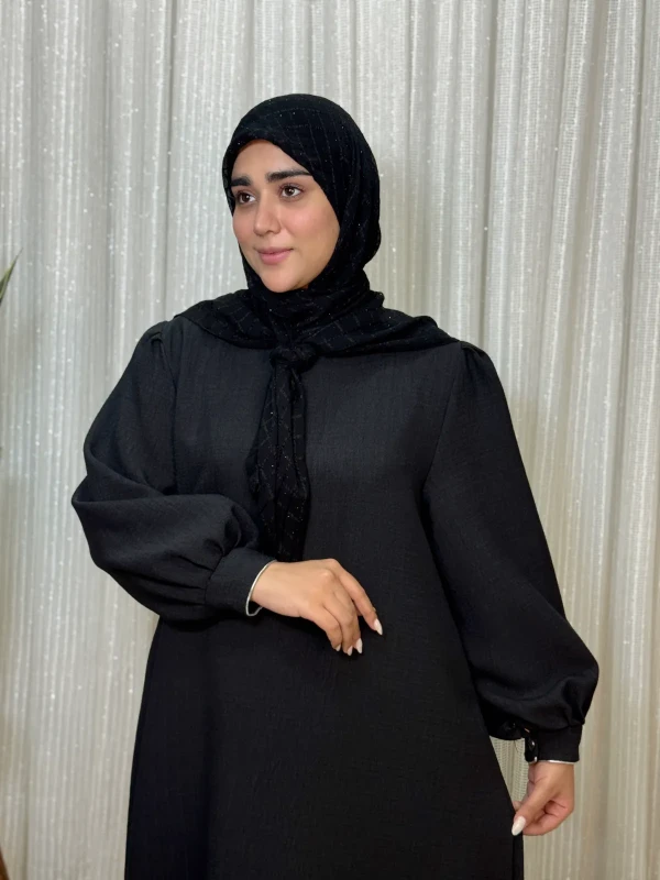 عبا زنانه کدB کرپ شانتون آریسا