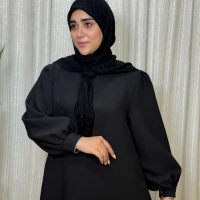 عبا زنانه کدB کرپ شانتون آریسا