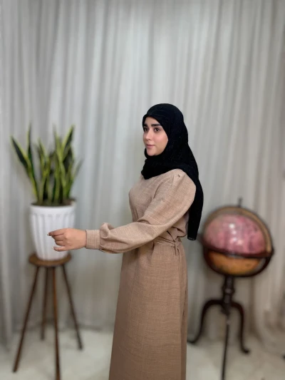 عبا زنانه کدB کرپ شانتون آریسا