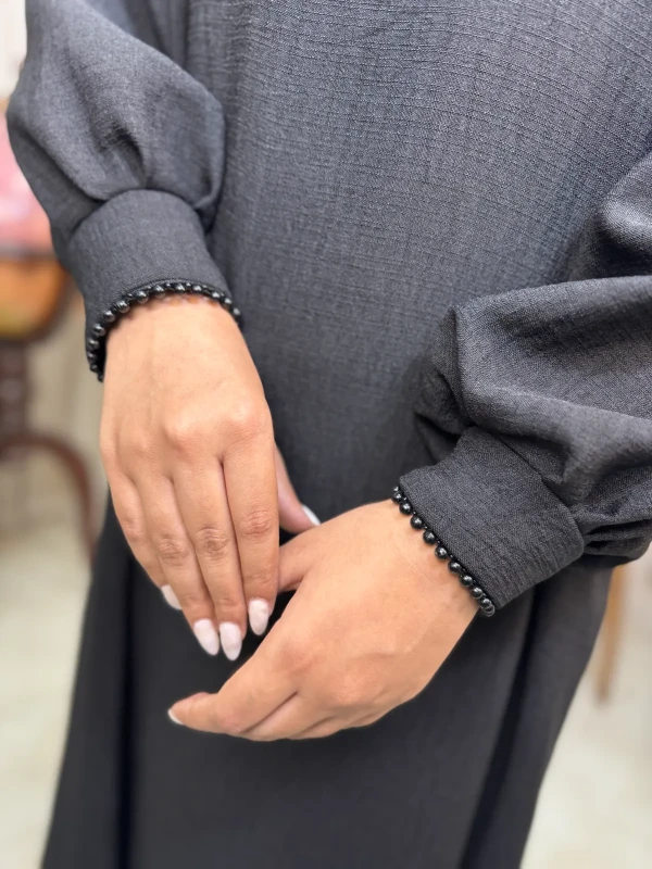 عبا زنانه کدB کرپ شانتون روژا
