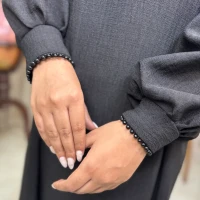 عبا زنانه کدB کرپ شانتون روژا