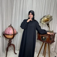 عبا زنانه کدB کرپ شانتون روژا