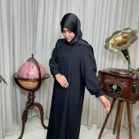 عبا زنانه کدB کرپ شانتون روژا
