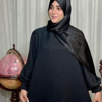 عبا زنانه کدB کرپ شانتون روژا