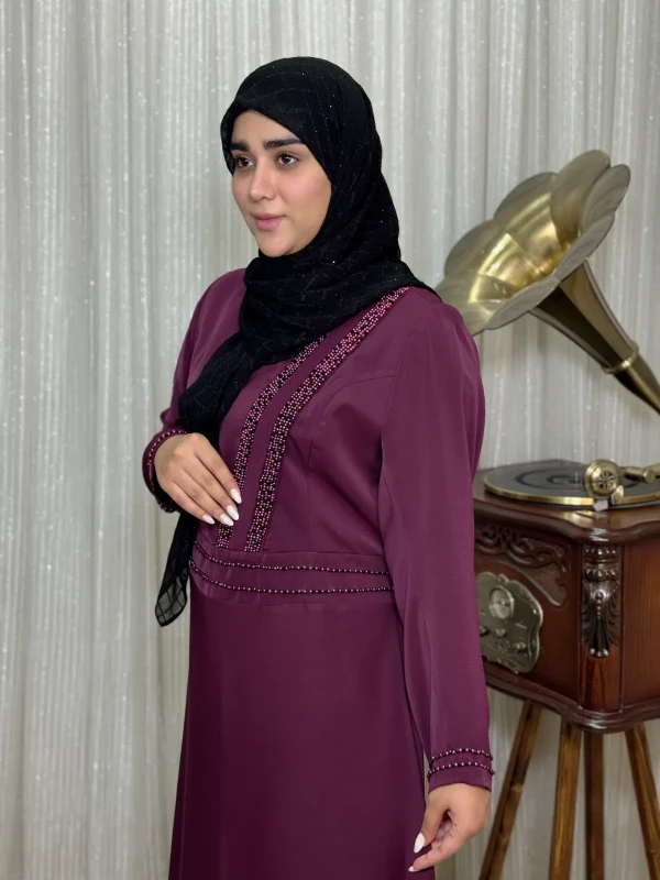 عبا زنانه کدB کرپ الیزه مهرگل