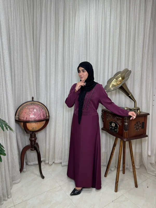 عبا زنانه کدB کرپ الیزه مهرگل