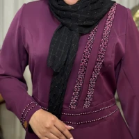عبا زنانه کدB کرپ الیزه مهرگل
