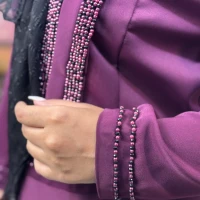 عبا زنانه کدB کرپ الیزه مهرگل