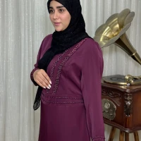 عبا زنانه کدB کرپ الیزه مهرگل
