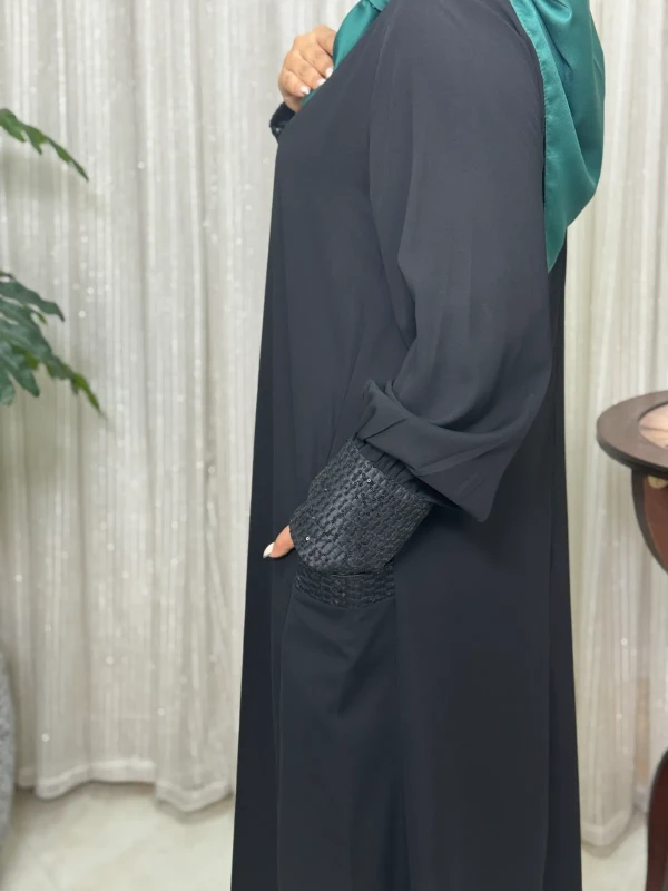 عبا زنانه کدB کرپ لاکچری غنچه