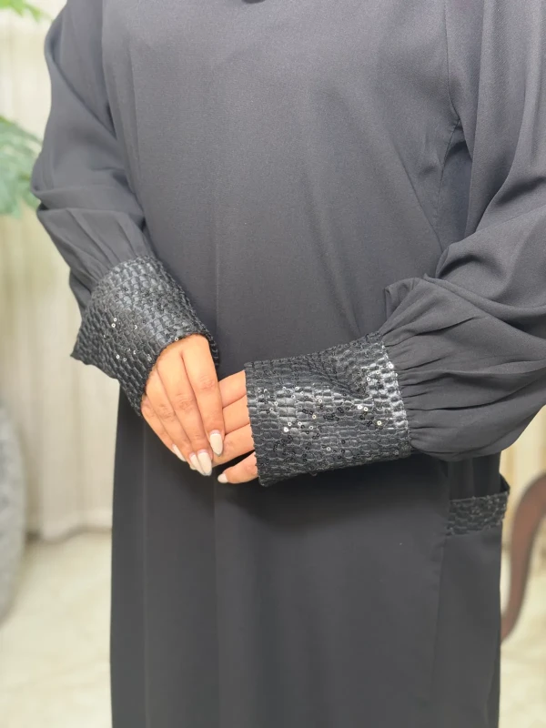 عبا زنانه کدB کرپ لاکچری غنچه