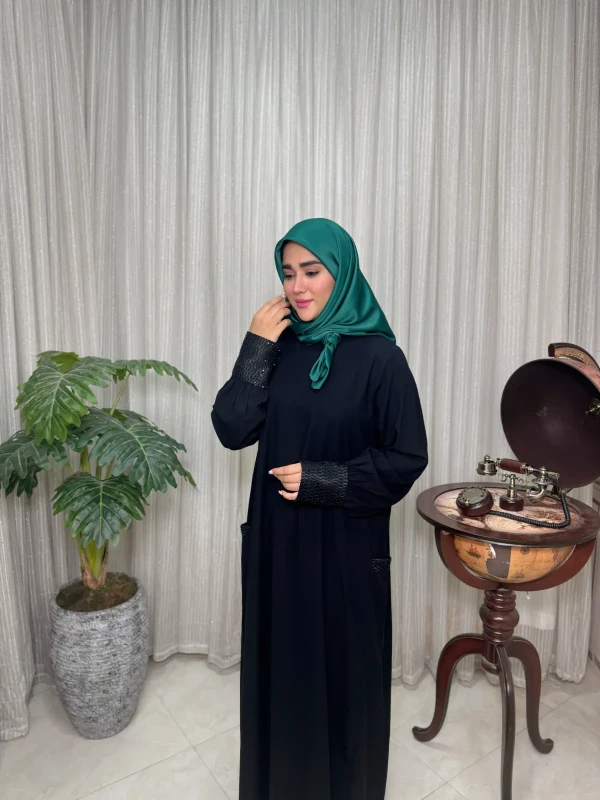 عبا زنانه کدB کرپ لاکچری غنچه