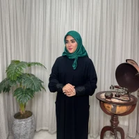 عبا زنانه کدB کرپ لاکچری غنچه