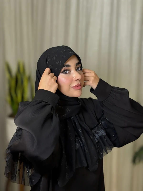 عبا زنانه مجلسی کریشه نیلا