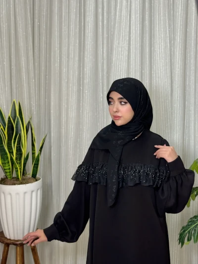 عبا زنانه مجلسی کریشه نیلا