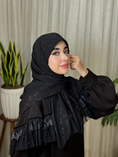 عبا زنانه مجلسی کریشه نیلا