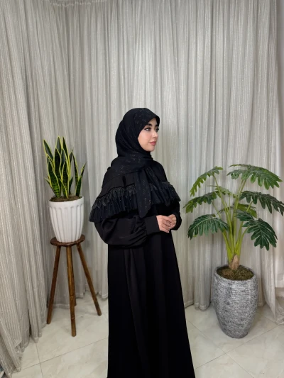 عبا زنانه مجلسی کریشه نیلا