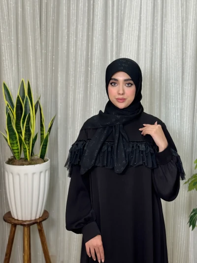 عبا زنانه مجلسی کریشه نیلا