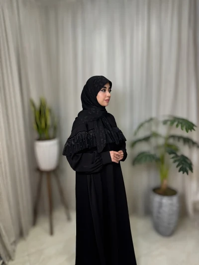 عبا زنانه مجلسی کریشه نیلا