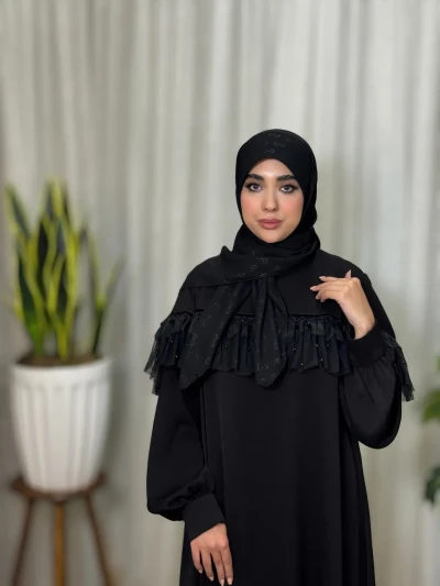 عبا زنانه مجلسی کریشه نیلا