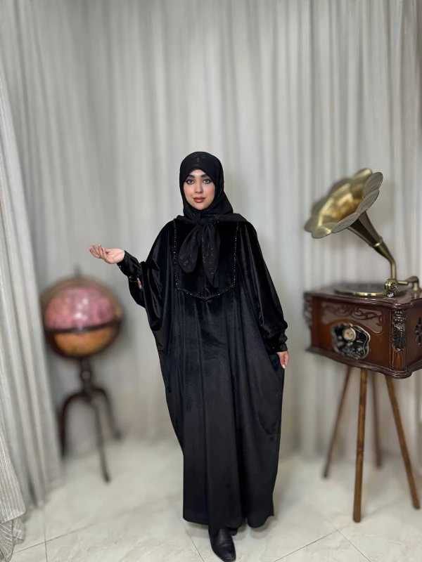 عبا زنانه مجلسی مخمل روژین