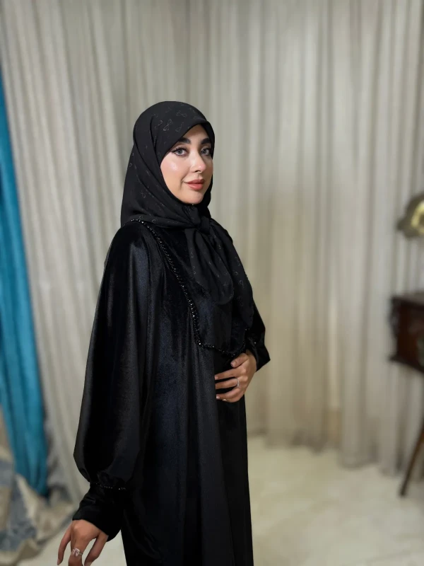 عبا زنانه مجلسی مخمل روژین