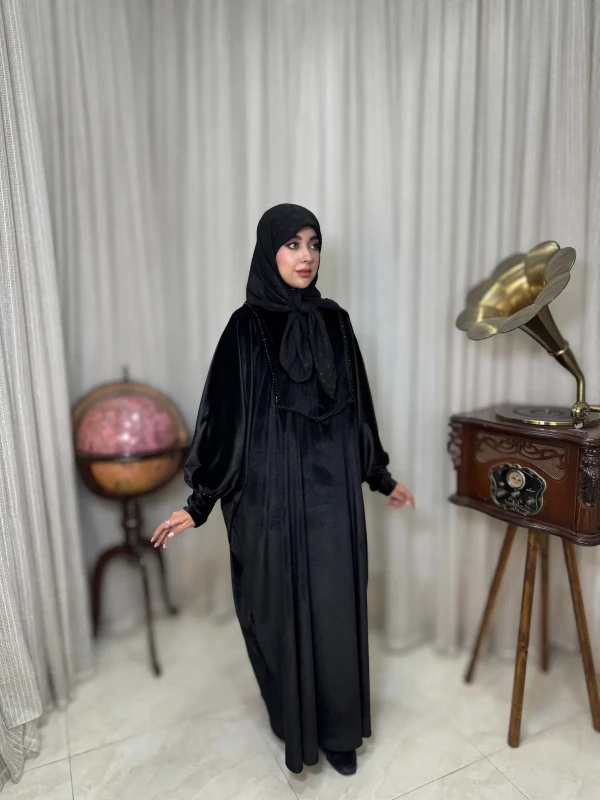 عبا زنانه مجلسی مخمل روژین
