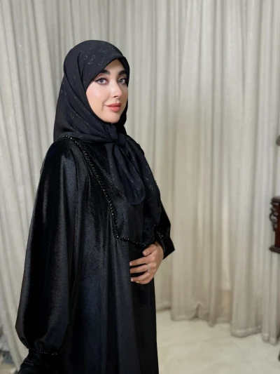 عبا زنانه مجلسی مخمل روژین