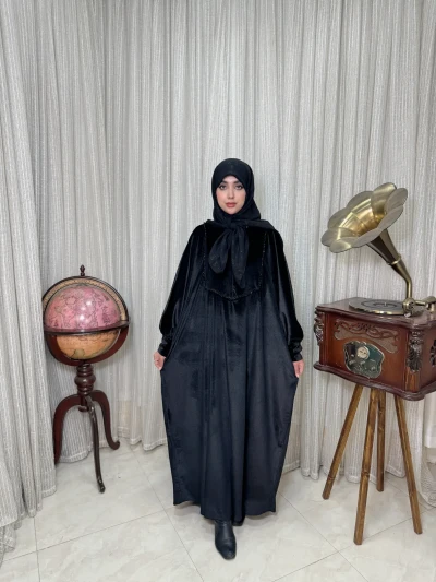 عبا زنانه مجلسی مخمل روژین