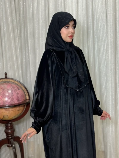 عبا زنانه مجلسی مخمل روژین