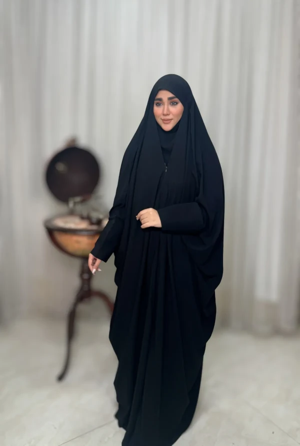 چادر عربی جده لبنانی کرپ نخ کره آستین کتی